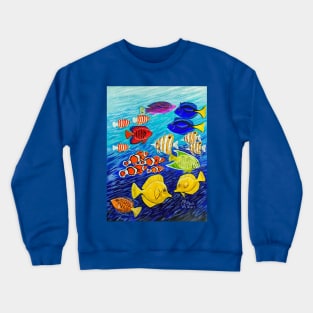 Saltwater Fish School Crewneck Sweatshirt